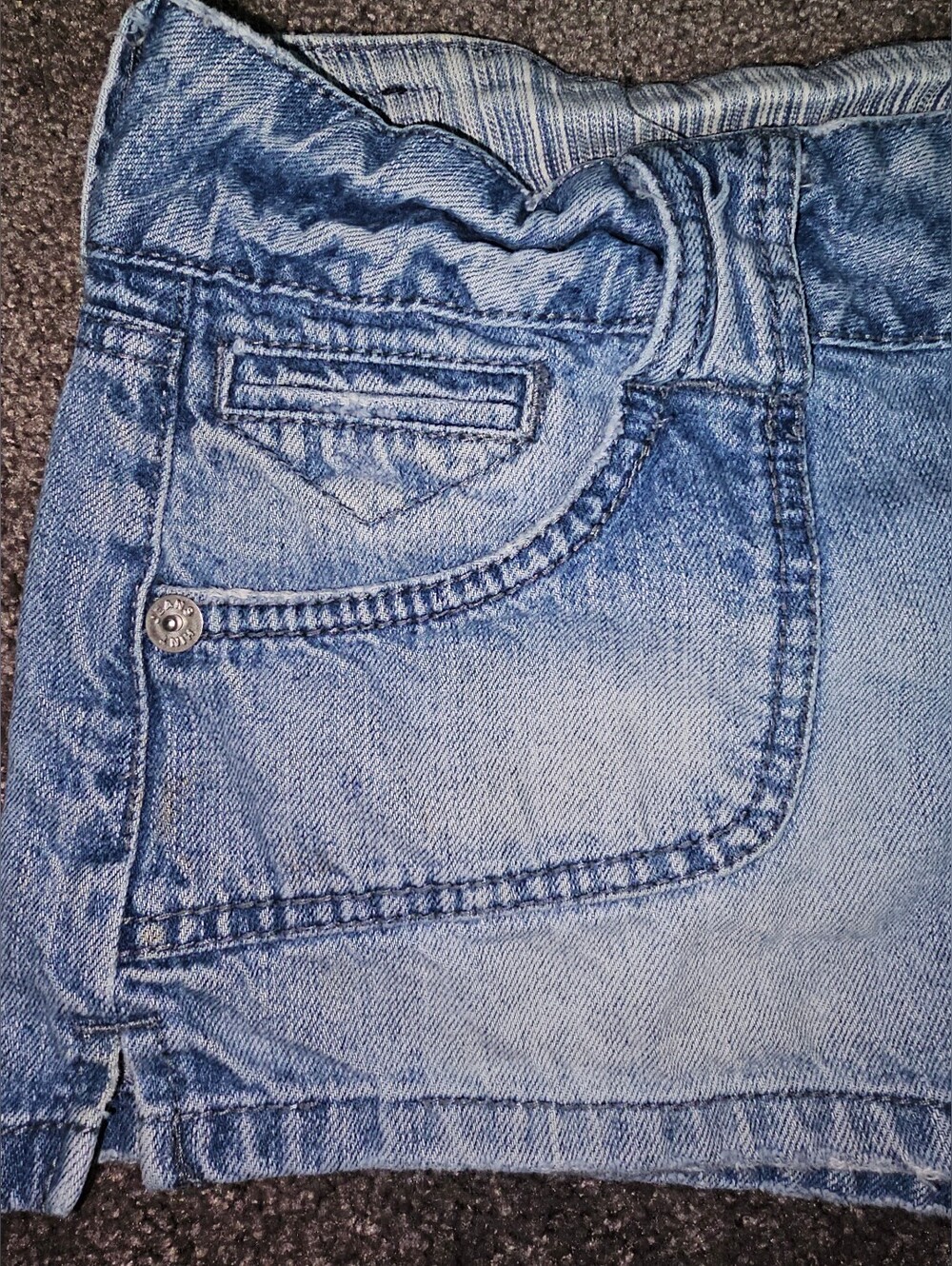 Y2K Hint Jeans Low Rise Denim Shorts Sz 13 - Picture 2 of 15